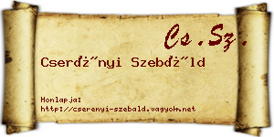Cserényi Szebáld névjegykártya